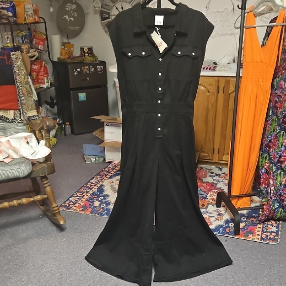 So Me Gray Short Sleeve Jumpsuit - Picture 2 of 6